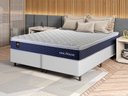 Ver imagem 1 de Conjunto Cama Box Super King c/ Molas Ensacadas Lagras Branco 193x203x66