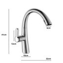 Ver imagem 5 de Torneira Cozinha Monocomando, 42cm, Bico Extensor Acabamento: Premium; Cor: Prata Brilho