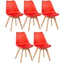 Ver imagem 1 de KIT - 5 x cadeiras Leda - Vermelho