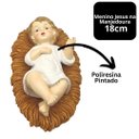 Ver imagem 4 de Menino Jesus na Manjedoura Poliresina 18cm X 9,5cm - Magizi