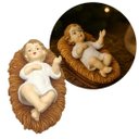 Ver imagem 5 de Menino Jesus na Manjedoura Poliresina 18cm X 9,5cm - Magizi
