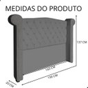 Ver imagem 4 de Cabeceira de Cama Box Estofada Sienna 160 Cm Queen Suede