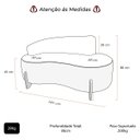 Ver imagem 5 de Kit Sofá Orgânico Feijão com Poltrona Pé de Madeira Bouclé Minimalista