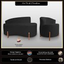 Ver imagem 2 de Kit Sofá Orgânico Feijão com Poltrona Pé de Madeira Bouclé Minimalista