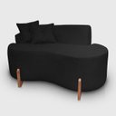 Ver imagem 3 de Kit Sofá Orgânico Feijão com Poltrona Pé de Madeira Bouclé Minimalista
