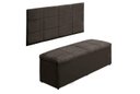 Ver imagem 1 de Kit Cabeceira e Calçadeira Raissa 138 cm Suede Marrom
