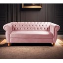 Ver imagem 2 de Sofá Nobreza 3 Lugares Cor:veludo Rosê 390