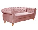 Ver imagem 4 de Sofá 3 Lugares Nobreza no Estilo Chesterfield Bella Decor - Veludo Rosê