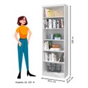 Ver imagem 5 de Estante Prateleira de Livro Multiuso 183 Altura Midria -Branco Branco - ÉdeCasaMóveis                                                          