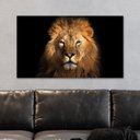 Ver imagem 1 de Quadro Decorativo Tela em Lona Leão Africano 60x40cm Para Sala Quarto