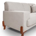 Ver imagem 2 de Sofá Milão 3 Lugares Fixo 209cm Creme Linho Bouclê Cru Casa Imperial
