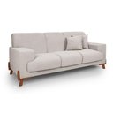 Ver imagem 5 de Sofá Milão 3 Lugares Fixo 209cm Creme Linho Bouclê Cru Casa Imperial