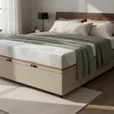 Ver imagem 1 de Cama Box Baú com Colchão Ortopédico de Espuma D33 a Vácuo Sonno Full - Lucas Home - Casal