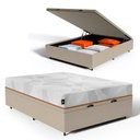 Ver imagem 3 de Cama Box Baú com Colchão Ortopédico de Espuma D33 a Vácuo Sonno Full - Lucas Home - Casal
