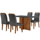 Ver imagem 2 de Sala de Jantar Mesa Olímpia 120CM MDF Canto Copo com 4 Cadeiras Carol Moderna