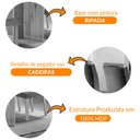 Ver imagem 6 de Sala de Jantar Mesa Olímpia 120CM MDF Canto Copo com 4 Cadeiras Carol Moderna