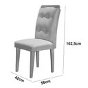 Ver imagem 4 de Sala de Jantar Mesa Olímpia 120CM MDF Canto Copo com 4 Cadeiras Carol Moderna