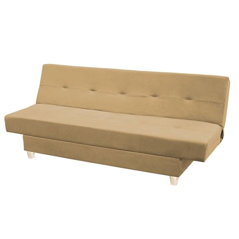 Sofá Cama Reclinável 3 Lugares Xangai Veludo Caqui - Meu Estofado Sofá Cama Reclinável 3 Lugares Xan