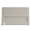 Ver imagem 3 de Cabeceira Atena para Cama Box Casal Padrão 140cm Capitonê com Frame Sintético Bege - Desk Design