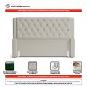 Ver imagem 2 de Cabeceira Atena para Cama Box Casal Padrão 140cm Capitonê com Frame Sintético Bege - Desk Design