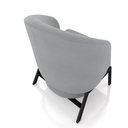 Ver mais imagens de Kit 2 Poltronas Decorativa Sala de Estar Kenya Pés em Ferro Veludo Preto/cinza G33 - Gran Belo