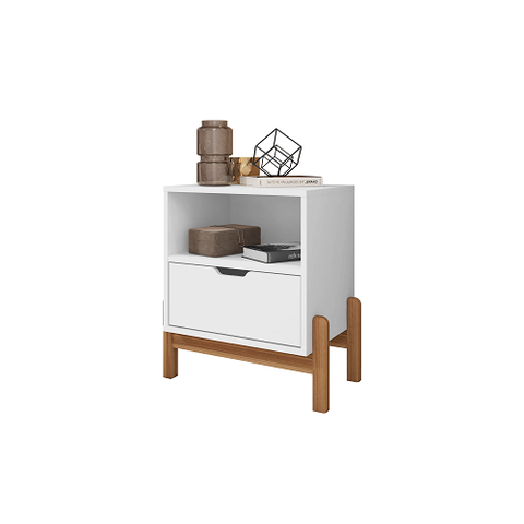 Mesa de Cabeceira Antares Branco - Casa D Móveis