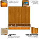 Ver imagem 7 de Estante Ripada para TV e Home Theater até 84 Polegadas com LED MDF 230CMX250CM Majestade Native