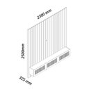 Ver imagem 3 de Estante Ripada para TV e Home Theater até 84 Polegadas com LED MDF 230CMX250CM Majestade Native