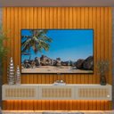 Ver imagem 5 de Estante Ripada para TV e Home Theater até 84 Polegadas com LED MDF 230CMX250CM Majestade Native