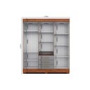Ver imagem 4 de Guarda Roupa Casal 6 Portas (2 C/ Espelho) e 3 Gavetas Débora Cinamomo/off White - Acp