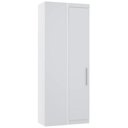 Ver imagem 1 de Guarda Roupa Canto Reto 90cm com 1 Porta Taiga Branco L01 - Mpozenato