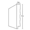 Ver imagem 2 de Rodapé Poliestireno 7cm Liso Branco - 2,4 Metros