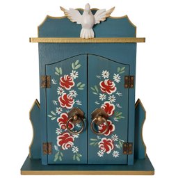 Oratório Capela com Porta para Imagens de até 20cm Azul - Coleção Ouro Preto - 1