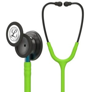 Estetoscopio 3m Littmann Classic Iii 5875 Verde Limao com Preto Mate e Conector Azul