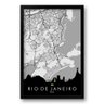 Quadro Mapa Urbano Cidade do Rio de Janeiro – 40x60cm - 1