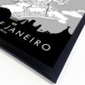 Quadro Mapa Urbano Cidade do Rio de Janeiro – 40x60cm - 2