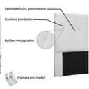Ver imagem 4 de Cabeceira Aquilla para Cama Box Casal 140 Cm Corino - D’Rossi Cor Branco