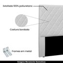 Ver imagem 3 de Cabeceira Decorativa King Size 1,95M Givenchy Pu Branco - Gran Belo