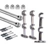Kit Varão Cortina 2,0 Metros Duplo 19 19 Mm Suporte Metal - 1