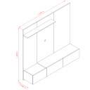 Ver imagem 3 de Painel para TV de até 65 Polegadas 3 Portas Astral Cinamomo/Off White