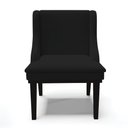Ver imagem 3 de Kit 06 Cadeiras de Jantar Liz Linho Preto A79 Base Fixa Madeira Preto - D’Rossi