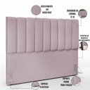 Ver imagem 4 de Cabeceira Cama Box Casal Queen 160 Cm Dália W01 Suede Rosê