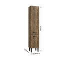 Ver imagem 3 de Paneleiro Simples para Cozinha 2 Portas Light Marrom/Itauba