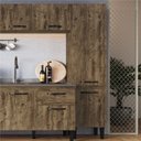 Ver imagem 2 de Paneleiro Simples para Cozinha 2 Portas Light Marrom/Itauba