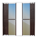 Ver imagem 1 de Porta Balcão Alumínio 6F.210 x 240 V.Refl.Mix Corten Brimak