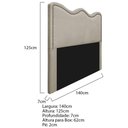 Ver imagem 5 de Cabeceira Casal Bari P02 140 cm Para Cama Box Suede Bege