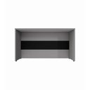 Ver imagem 6 de Balcão de Atendimento Recepção 120 cm Reto Baixo F5 Office Cor:Cinza Sagrado com Preto
