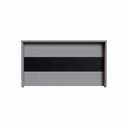 Ver imagem 4 de Balcão de Atendimento Recepção 120 cm Reto Baixo F5 Office Cor:Cinza Sagrado com Preto