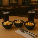 Ver imagem 5 de Kit 48 Cumbucas Plástico Preto Bowl 500ml Prato Cereal Cozy Restaurante Buffet Hotel Coza