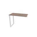 Ver imagem 1 de Mesa de Escritório Complemento Pé Tubular Pe25 em Mdp 90 x 45cm Cor Noce Naturalle e Base Branca